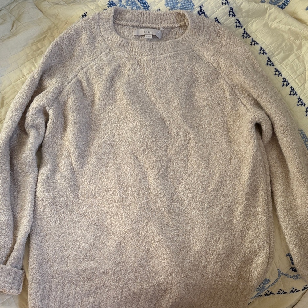 LOFT Women's Soft Beige Sweater